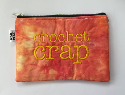 Machine Embroidered Notions Pouch