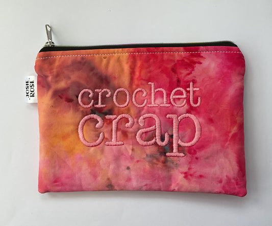 Machine Embroidered Notions Pouch