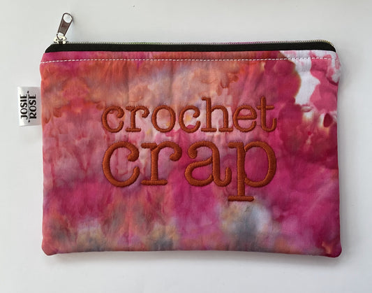 Machine Embroidered Notions Pouch