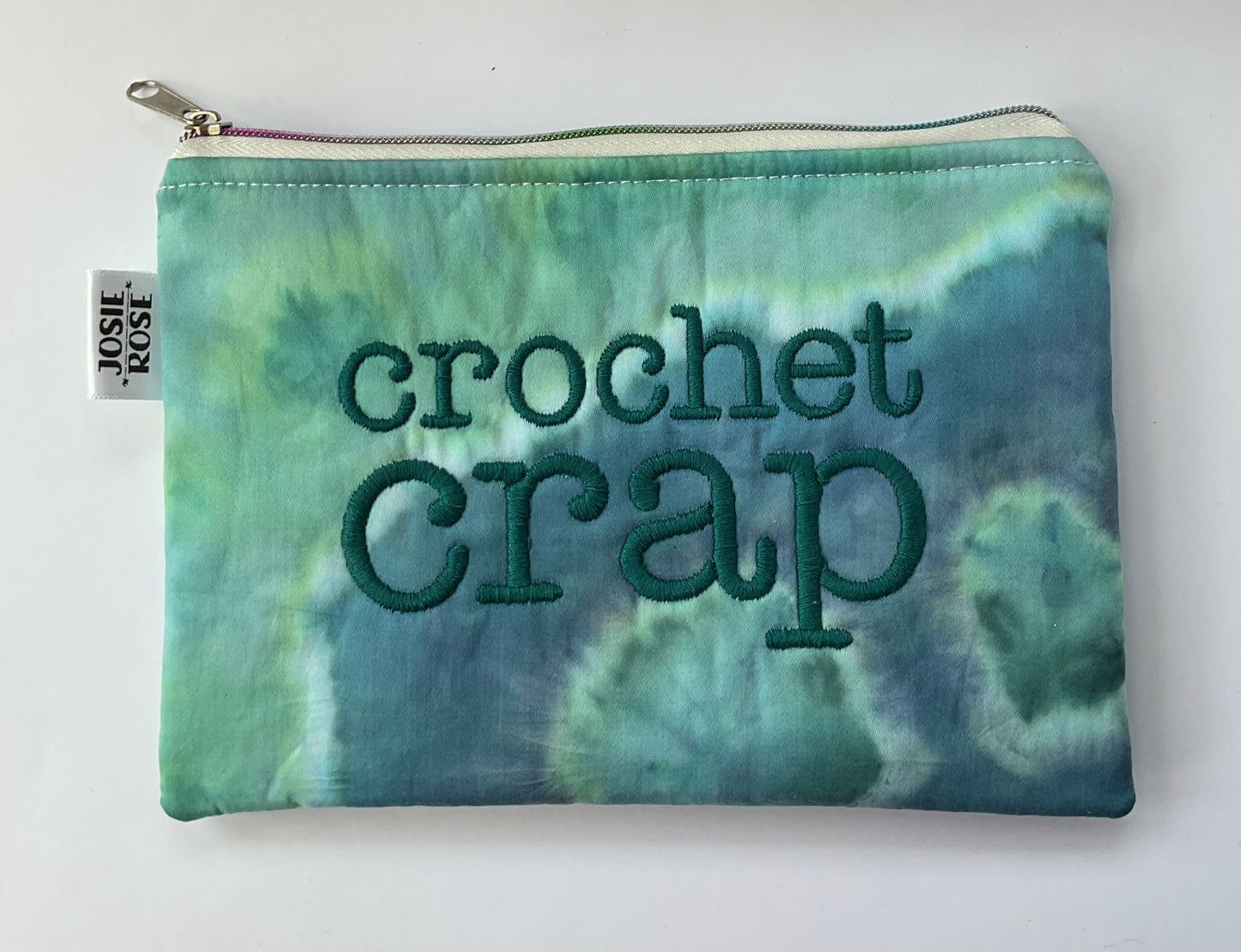 Machine Embroidered Notions Pouch
