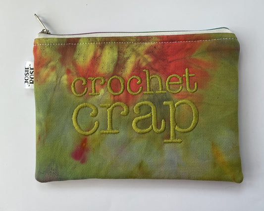 Machine Embroidered Notions Pouch