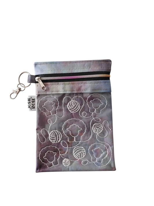 Machine Embroidered Notions Pouch