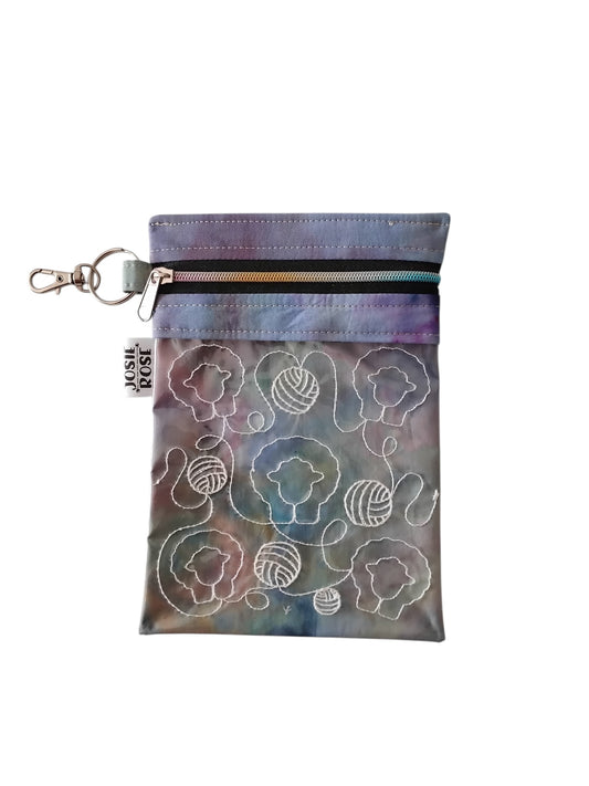 Machine Embroidered Notions Pouch