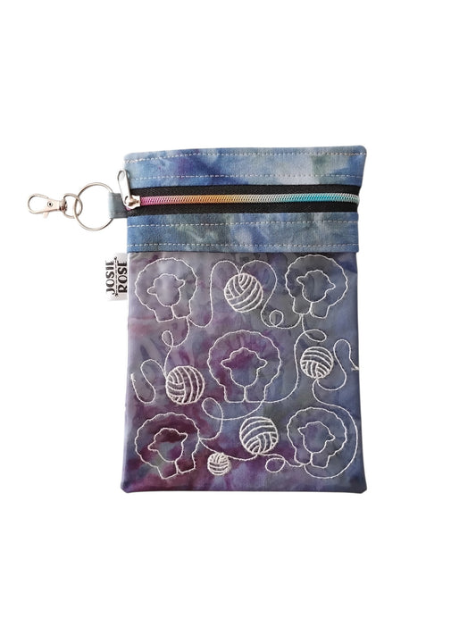 Machine Embroidered Notions Pouch