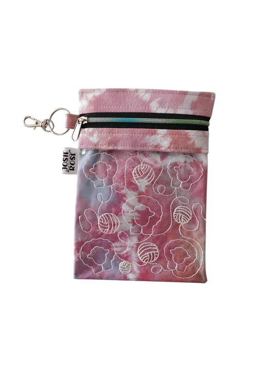 Machine Embroidered Notions Pouch