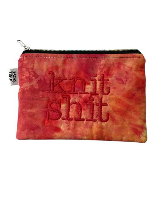 Machine Embroidered Notions Pouch