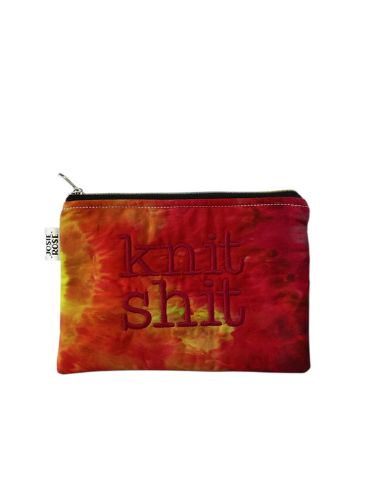 Machine Embroidered Notions Pouch
