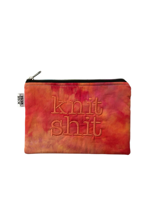 Machine Embroidered Notions Pouch