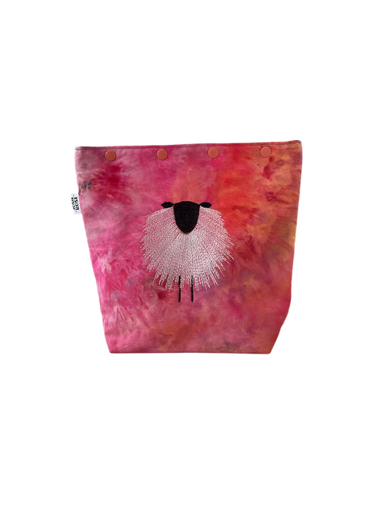 Machine Embroidered Popper Pouch