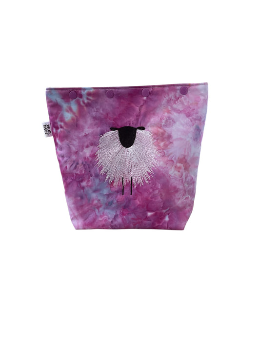 Machine Embroidered Popper Pouch