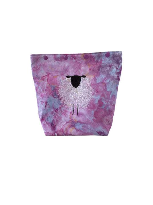 Machine Embroidered Popper Pouch